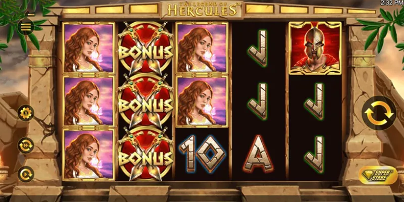 Biểu tượng và bảng thanh toán trong Slot Hercules