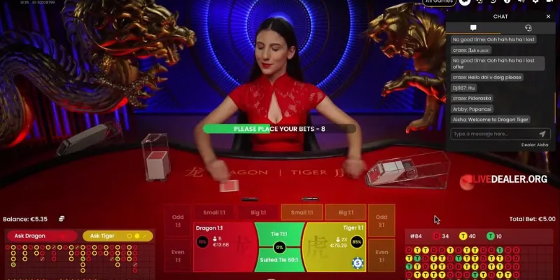 Một số loại cược trong Dragon Tiger Live và tỷ lệ trả thưởng